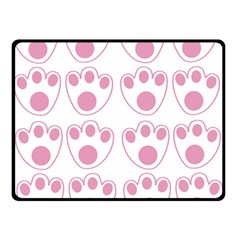Rabbit Feet Paw Pink Foot Animals Double Sided Fleece Blanket (small)  by Mariart