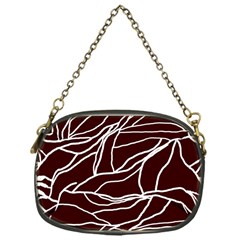 River System Line Brown White Wave Chevron Chain Purses (one Side) 