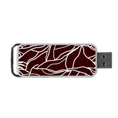 River System Line Brown White Wave Chevron Portable Usb Flash (one Side) by Mariart