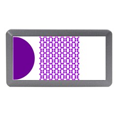 River Hyacinth Polka Circle Round Purple White Memory Card Reader (mini) by Mariart