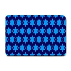 Star Blue Space Wave Chevron Sky Small Doormat  by Mariart