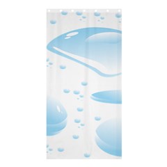 Water Drops Bubbel Rain Blue Circle Shower Curtain 36  X 72  (stall) 