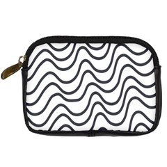Wave Waves Chefron Line Grey White Digital Camera Cases by Mariart
