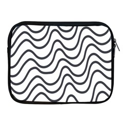 Wave Waves Chefron Line Grey White Apple Ipad 2/3/4 Zipper Cases by Mariart