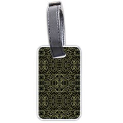 Golden Geo Tribal Pattern Luggage Tags (one Side)  by dflcprints
