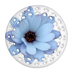 Daisy Flower Floral Plant Summer Ornament (round Filigree) by Nexatart