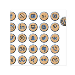 Social Media Icon Icons Social Small Satin Scarf (square) by Nexatart