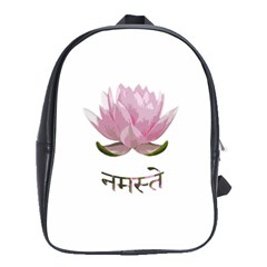 Namaste - Lotus School Bags(large)  by Valentinaart