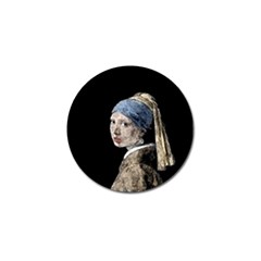 The Girl With The Pearl Earring Golf Ball Marker by Valentinaart