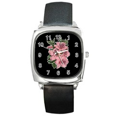 Orchid Square Metal Watch by Valentinaart