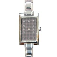 Plaid Pattern Rectangle Italian Charm Watch by ValentinaDesign
