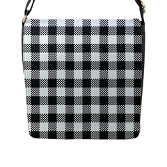 Plaid Pattern Flap Messenger Bag (l)  by ValentinaDesign