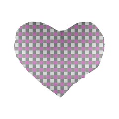 Plaid Pattern Standard 16  Premium Heart Shape Cushions by ValentinaDesign
