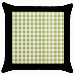 Plaid Pattern Throw Pillow Case (black) by ValentinaDesign