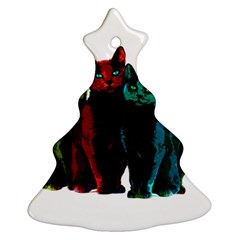 Cats Christmas Tree Ornament (two Sides) by Valentinaart