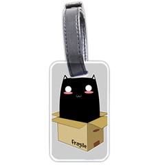 Black Cat In A Box Luggage Tags (two Sides) by Catifornia