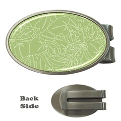 Blender Greenery Leaf Green Money Clips (oval)  by Mariart
