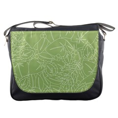 Blender Greenery Leaf Green Messenger Bags by Mariart