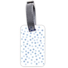 Bubble Balloon Circle Polka Blue Luggage Tags (two Sides) by Mariart