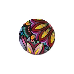 Flower Floral Sunflower Rose Color Rainbow Circle Polka Golf Ball Marker (4 Pack) by Mariart