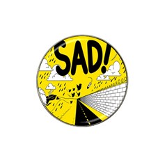 Have Meant  Tech Science Future Sad Yellow Street Hat Clip Ball Marker (10 Pack) by Mariart
