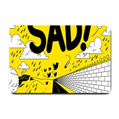 Have Meant  Tech Science Future Sad Yellow Street Small Doormat  by Mariart