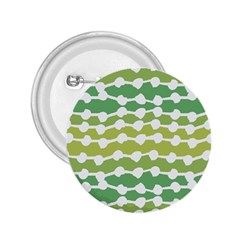 Polkadot Polka Circle Round Line Wave Chevron Waves Green White 2 25  Buttons