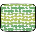 Polkadot Polka Circle Round Line Wave Chevron Waves Green White Double Sided Fleece Blanket (Mini) 