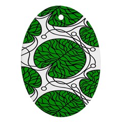 Leaf Green Ornament (oval)