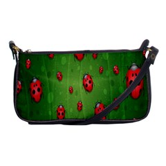 Ladybugs Red Leaf Green Polka Animals Insect Shoulder Clutch Bags
