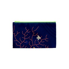 Sea Ocean Beach Swim Fish Wave Waves Chevron Blue Water Cosmetic Bag (xs)