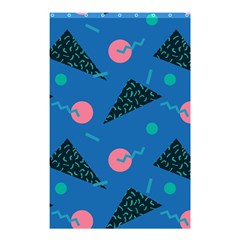 Seamless Triangle Circle Blue Waves Pink Shower Curtain 48  X 72  (small)  by Mariart