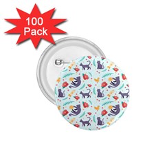 Redbubble Animals Cat Bird Flower Floral Leaf Fish 1 75  Buttons (100 Pack)  by Mariart