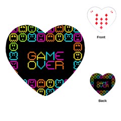 Game Face Mask Sign Playing Cards (heart)  by Mariart