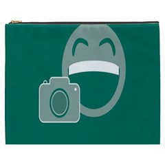 Laughs Funny Photo Contest Smile Face Mask Cosmetic Bag (xxxl)  by Mariart