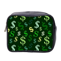 Money Us Dollar Green Mini Toiletries Bag 2-side