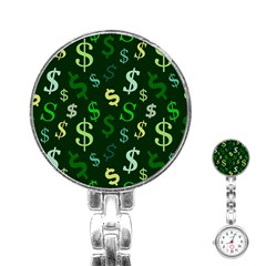 Money Us Dollar Green Stainless Steel Nurses Watch by Mariart
