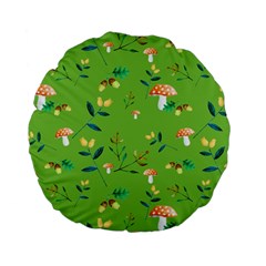 Mushrooms Flower Leaf Tulip Standard 15  Premium Flano Round Cushions