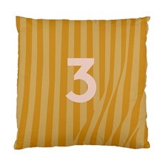 Number 3 Line Vertical Yellow Pink Orange Wave Chevron Standard Cushion Case (one Side)