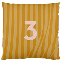 Number 3 Line Vertical Yellow Pink Orange Wave Chevron Large Flano Cushion Case (one Side)