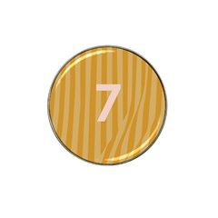 Number 7 Line Vertical Yellow Pink Orange Wave Chevron Hat Clip Ball Marker (10 Pack) by Mariart