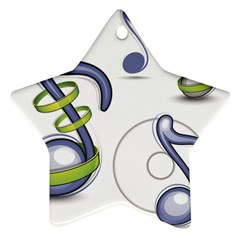 Notes Musical Elements Star Ornament (two Sides)