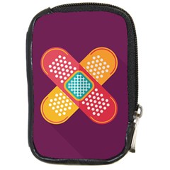 Plaster Scratch Sore Polka Line Purple Yellow Compact Camera Cases