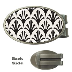 Parade Art Deco Style Neutral Vinyl Money Clips (oval)  by Mariart