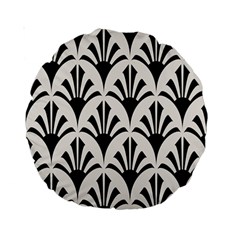 Parade Art Deco Style Neutral Vinyl Standard 15  Premium Round Cushions by Mariart