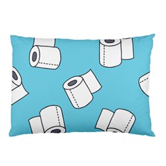 Roller Tissue White Blue Restroom Pillow Case (two Sides) by Mariart