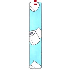 Roller Tissue White Blue Restroom Large Book Marks by Mariart