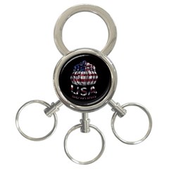 Usa Bowling  3-ring Key Chains by Valentinaart