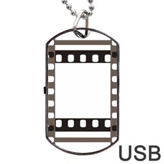Frame Decorative Movie Cinema Dog Tag Usb Flash (two Sides) by Nexatart
