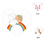 Angel Rainbow Cute Cartoon Angelic Playing Cards (Heart) 